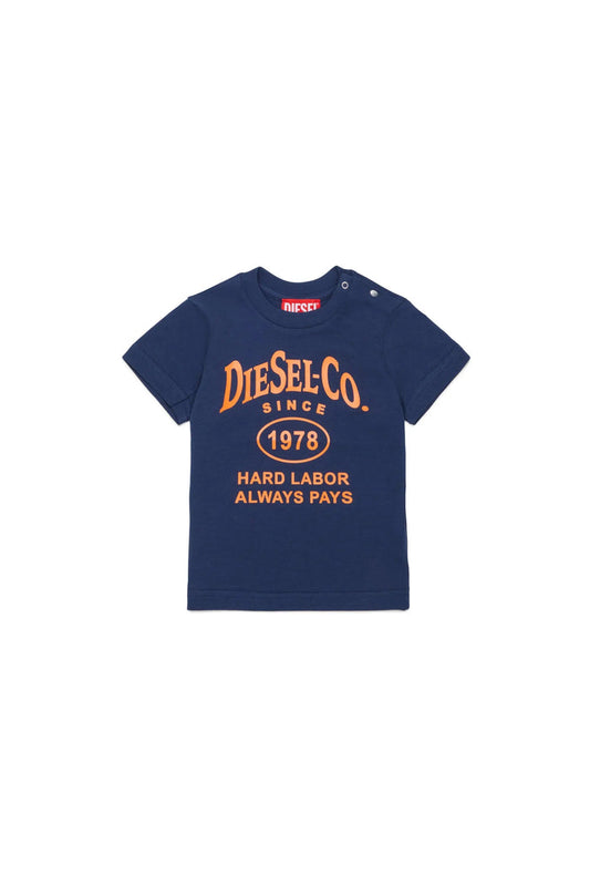 Cotton T-shirt with slogan print