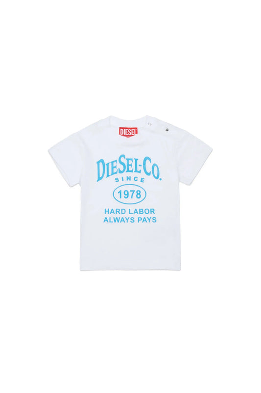 Cotton T-shirt with slogan print