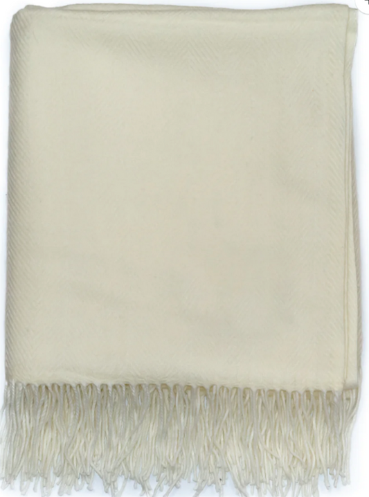 Creme Herringbone Throw Blanket|Decorating Options