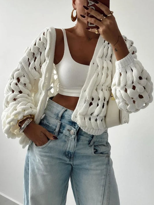 Crochet Button Up Cardigan
