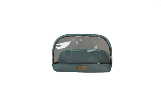 CTOIL2-LTBL | CLEAR TOILETRY BAG SET 2 BAGS - LIGHT BLUE