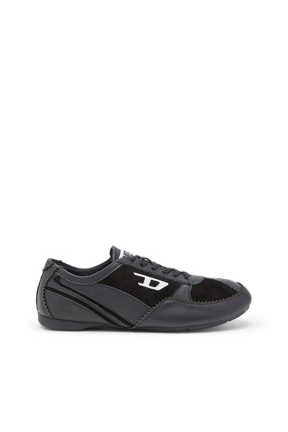 D-Mile-Flat sneakers in leather and suede