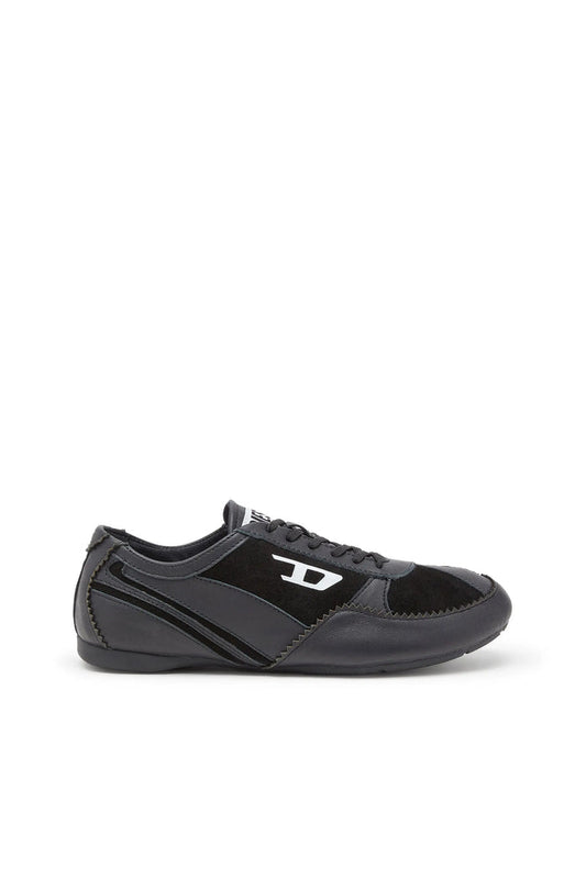 D-Mile-Flat sneakers in leather and suede