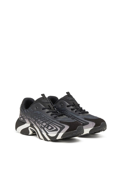 D-Vit-Sneakers in striped dégradé mesh