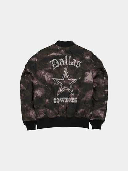 DALLAS COWBOYS X ALPHA X NEW ERA MA-1 BOMBER JACKET (BLACK CAMO) OUTERWEAR Alpha Industries