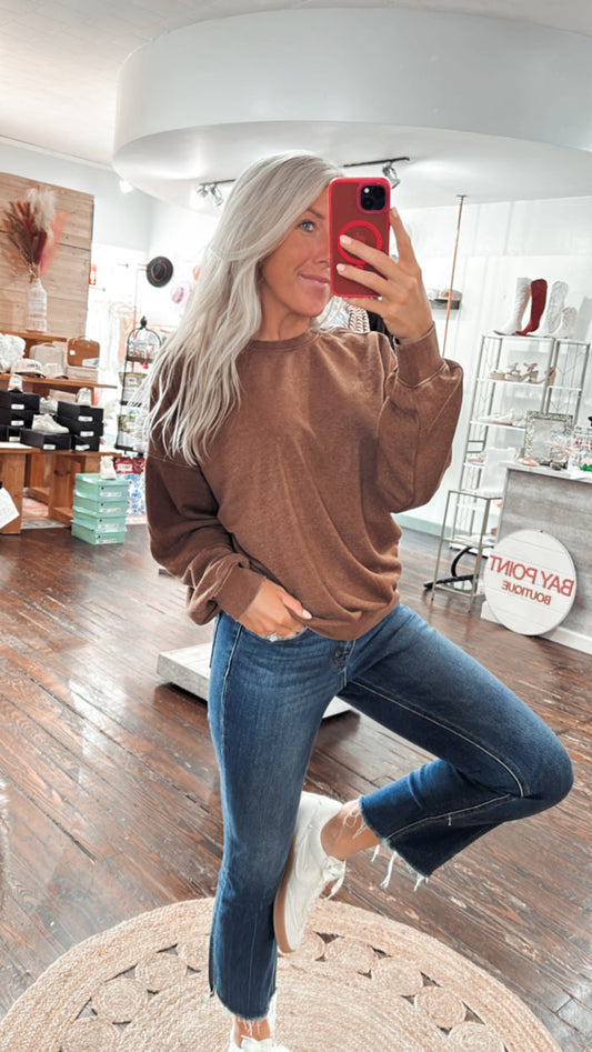 DARK DENIM KICK FLARES
