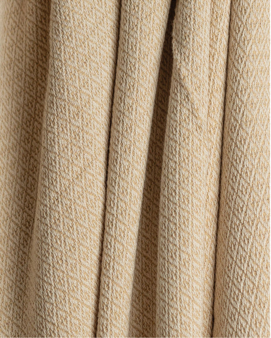Dotted Diamond Tan Woven Cotton Throw Blanket