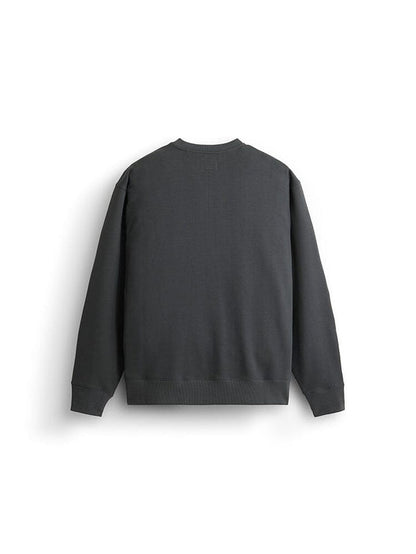 Alpha Industries Essential French Terry Crewneck Gen II, dark green French terry cotton, crewneck design, MA-1 utility pocket on sleeve.