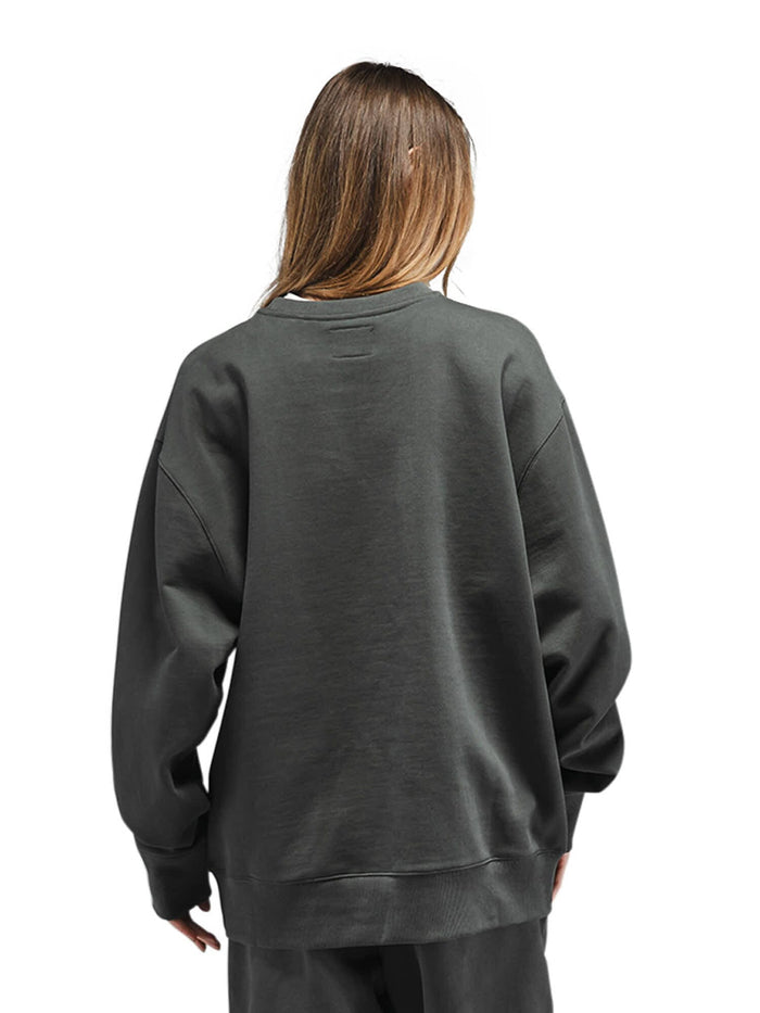 Alpha Industries Essential French Terry Crewneck Gen Ii, dark grey French terry cotton sweatshirt with matching pants.