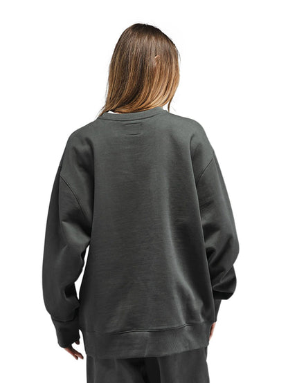 Alpha Industries Essential French Terry Crewneck Gen Ii, dark grey French terry cotton sweatshirt with matching pants.