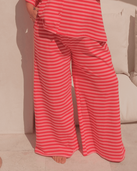 FINAL SALE | Essential Pants | Berry Stripe
