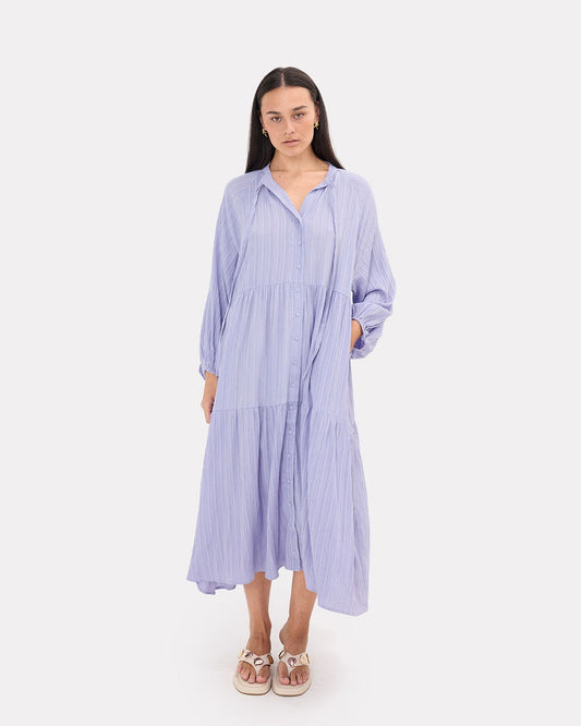 Ruby Maxi in Purple Crepe - Breastfeeding Access - The Lullaby Club