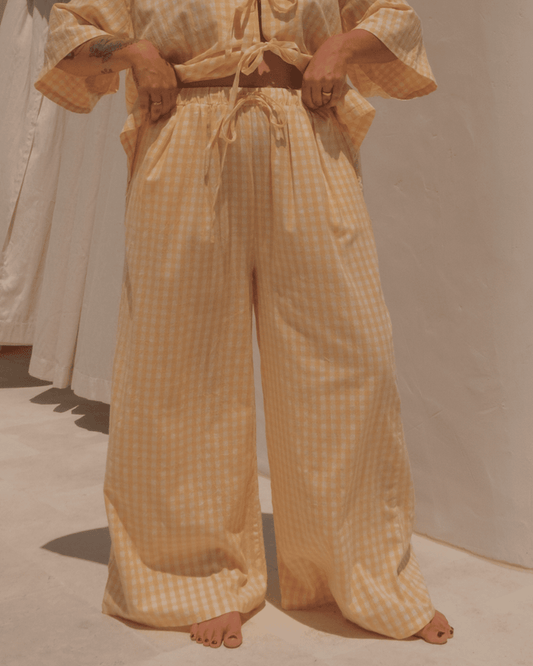FINAL SALE | Posey Pants | Lemon Gingham