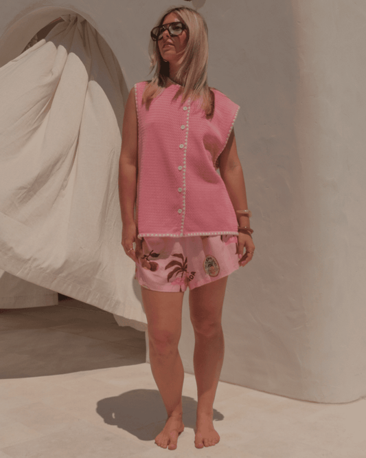 FINAL SALE | Tyler Knit Vest | Pink