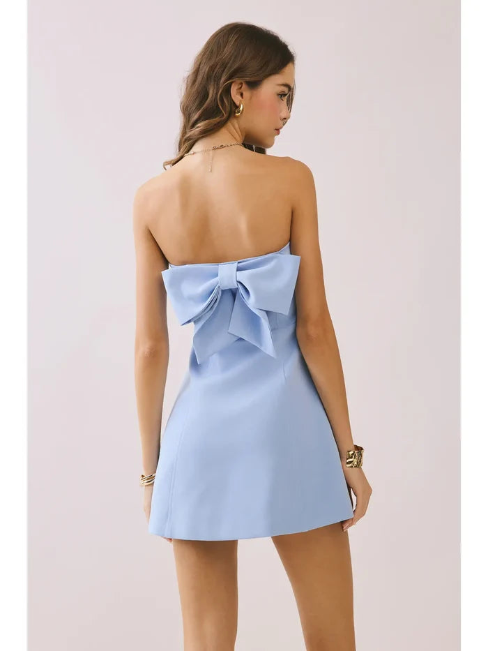 Fit and Flare Bow Dress - Greige Goods