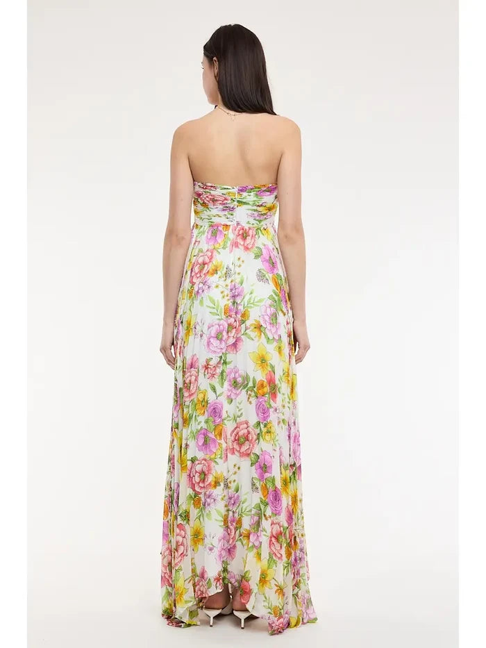 Floral Ruffle Maxi Dress - Greige Goods