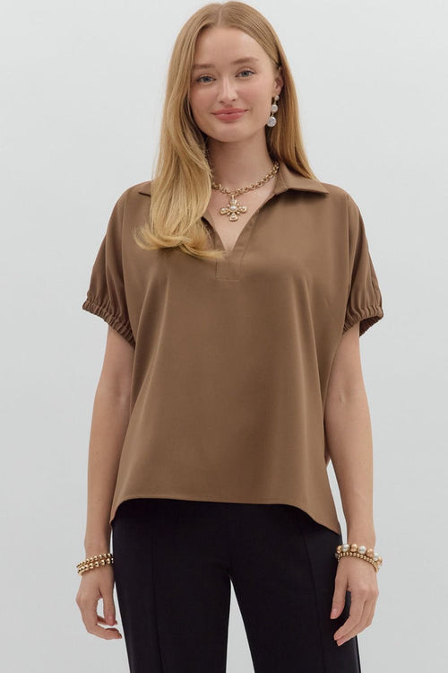 JACEY MOCHA TOP