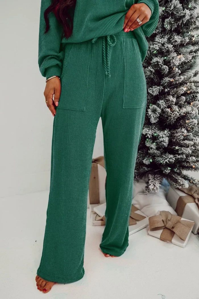 Jolly Christmas Top and Drawstring Pants Set
