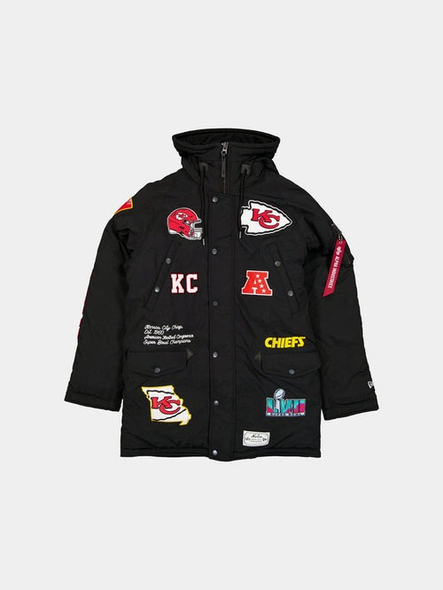 KANSAS CITY CHIEFS X ALPHA X NEW ERA N-3B PARKA OUTERWEAR Alpha Industries BLACK S