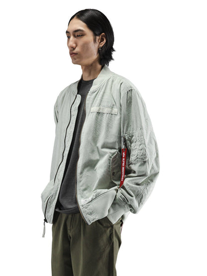 Alpha Industries L-2B Dotted Camo Flight Jacket, utility pockets, camouflage pattern, zip closure.