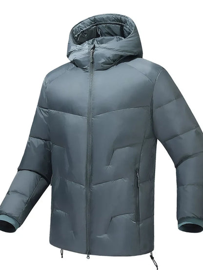 Men's Plus Size Hooded Padded Winter Puffer Jacket