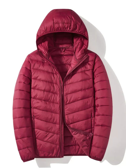 Men's Plus Size Lightweight Zip Up Puffer Jacket