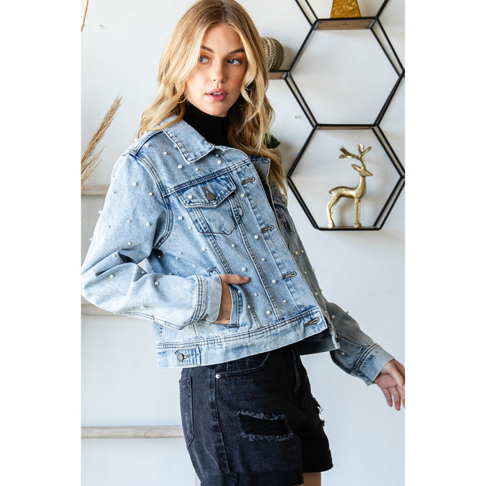 Pearl Denim Jacket - Greige Goods