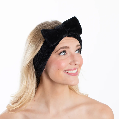 Plush Bow Spa Headband - Greige Goods