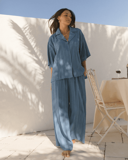 Posey Pants | Dark Blue Crepe