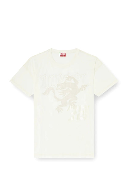 Relaxed T-shirt with prints and embroderies