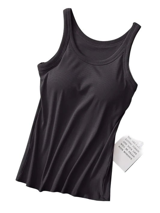 Round Neck Tank with Bra