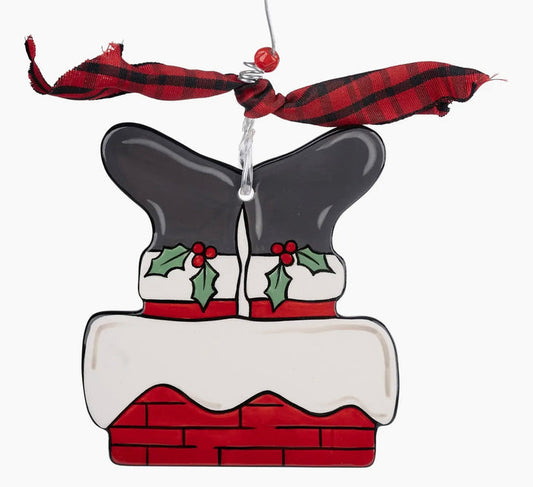 Santa Chimney Flat Ornament