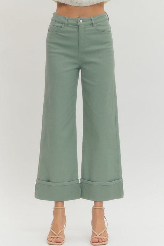 SEAFOAM CUFF DENIM