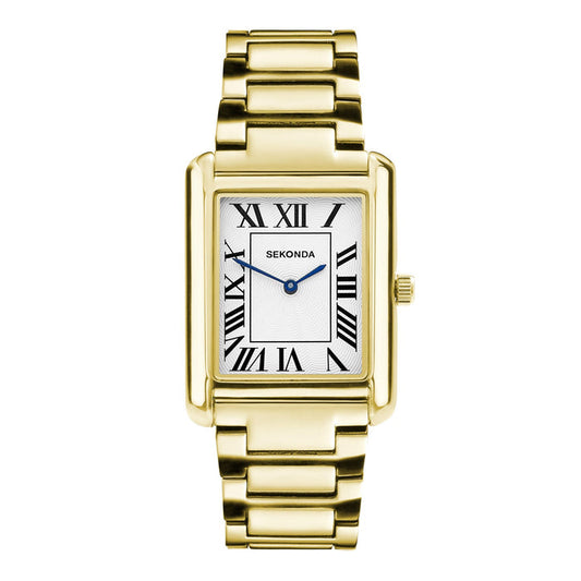 Sekonda Mens Clement Guilloche Dial Iron Plated Bracelet 28x37mm Watch