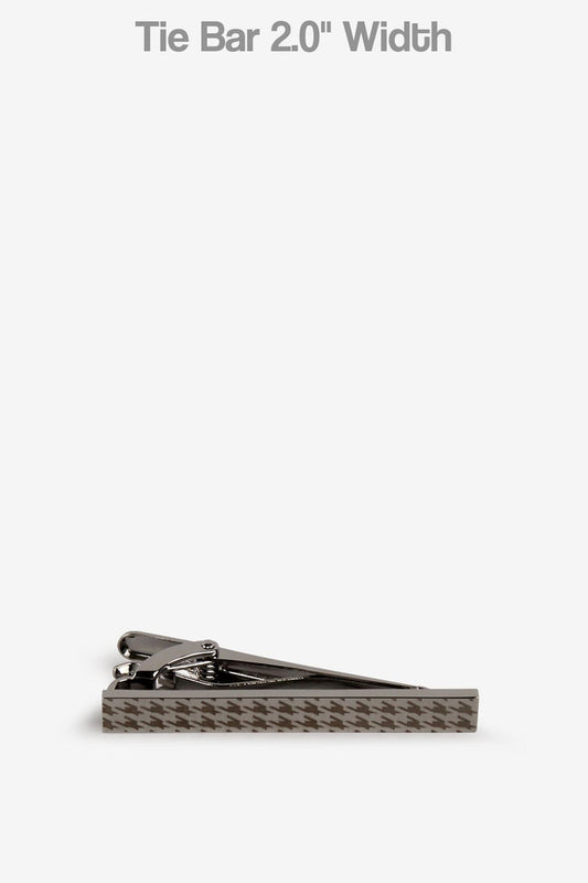 Silver Houndstooth Tie Bar