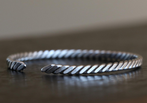 Silver Snare Wire Pangolin Bangle