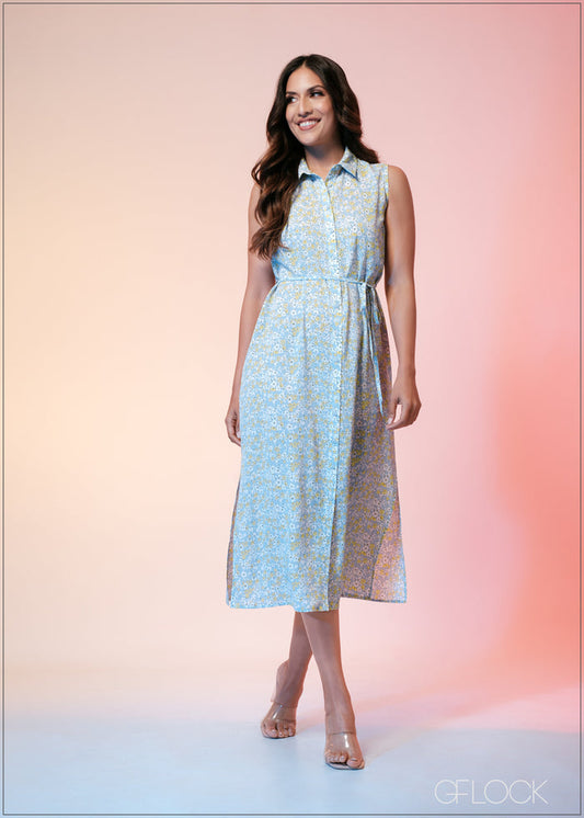 Sleeveless Floral Midi Dress - 260523