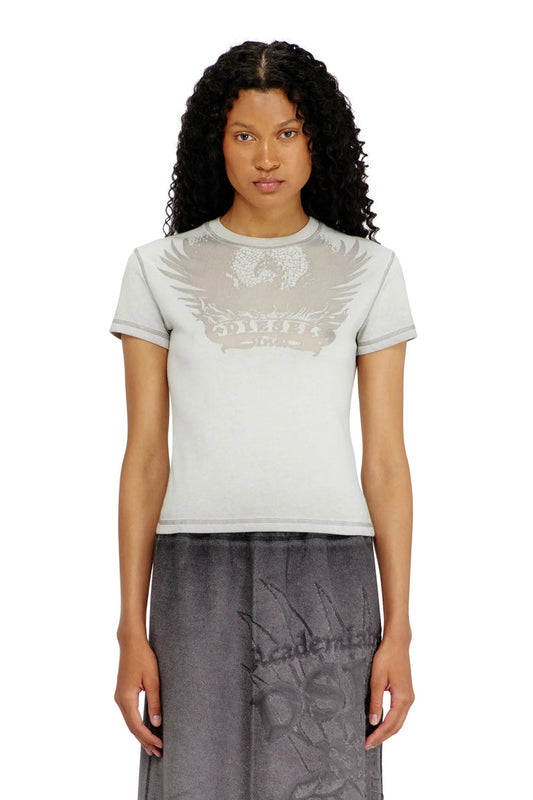 Slim T-shirt with dévoré Phoenix
