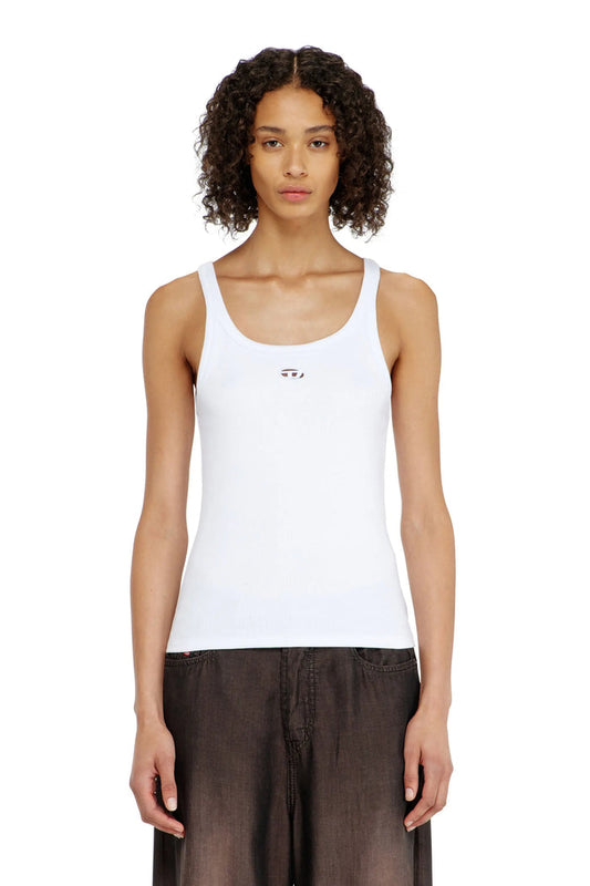 Slim tank top with laser-cut Oval D