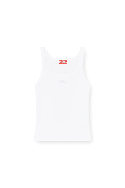 Slim tank top with laser-cut Oval D