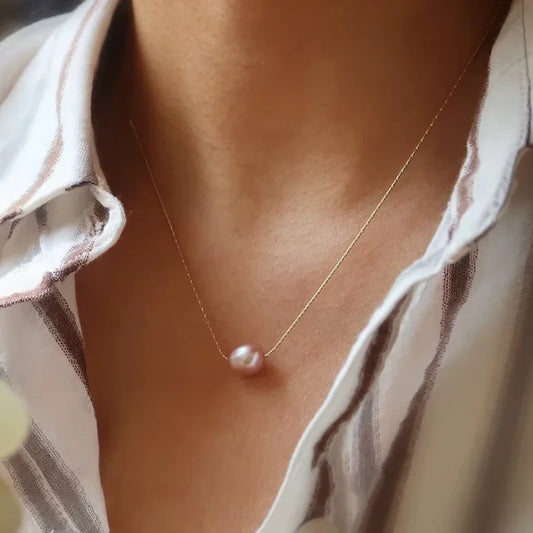 Sole Luxe Pearl Necklace - Greige Goods