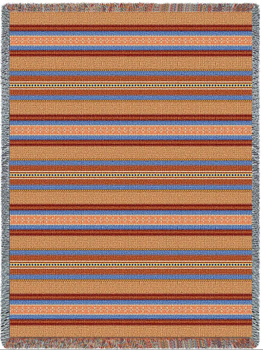 Southwest Saddle Blanket Sky Woven Throw Blanket -