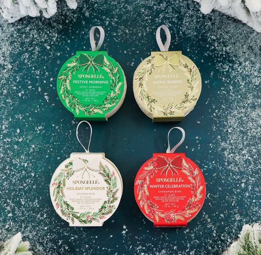 Spongelle Holiday Wreath Body Buffer Festive Morning