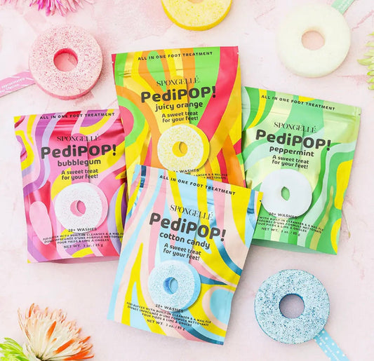 Spongelle PediPOP Pedi Buffer & Nail File Cotton Candy