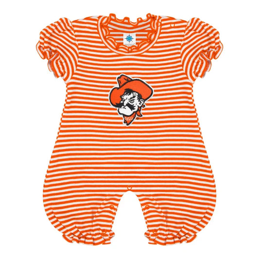 Striped OSU Baby Romper