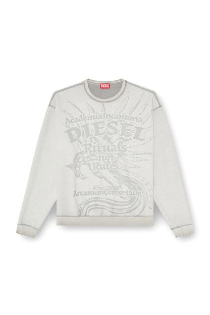 Sweatshirt with dévoré print