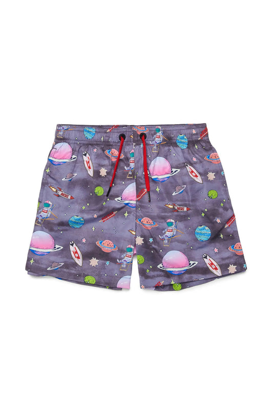 Swim shorts with all-over space print