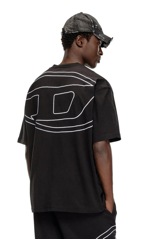 T-shirt with maxi oval D embroidery