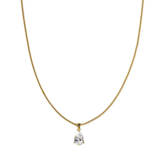 The Pear Pendant Necklace - Greige Goods