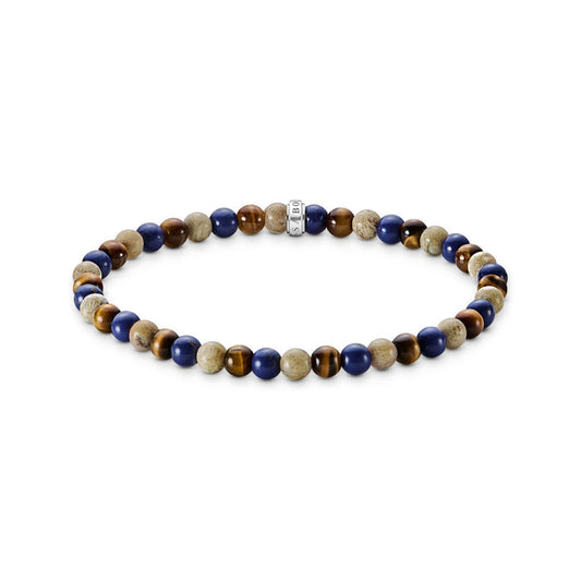 THOMAS SABO Bracelet with brown and blue beads
